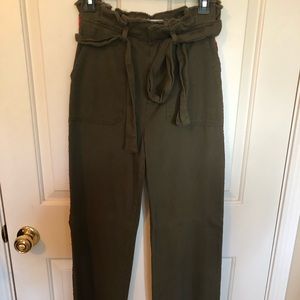 Zara Green and Red Trouser